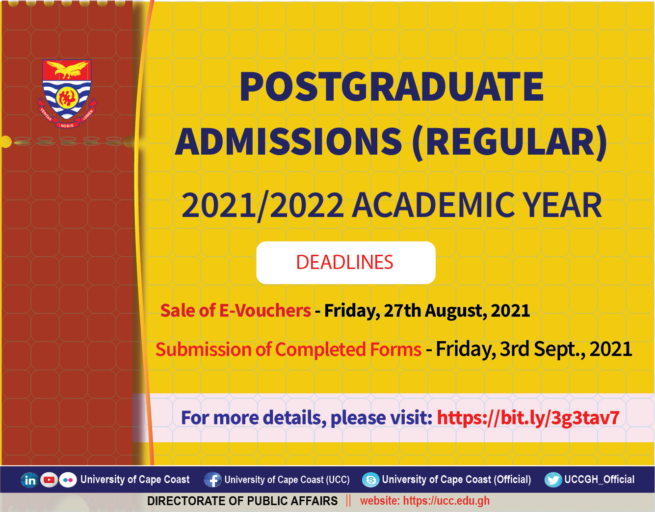Regular Postgraduate Admissions Regular Postgraduate Admissions