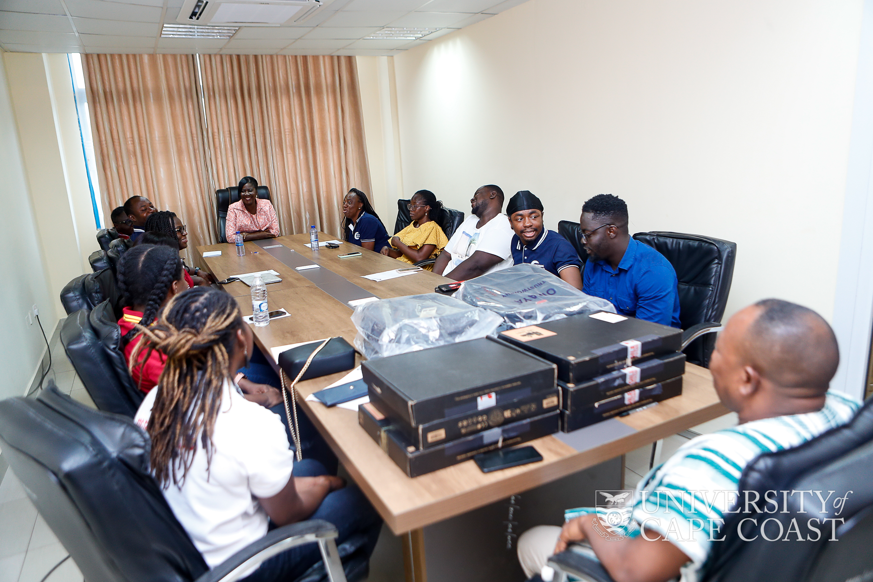 Prof. Rosemond Boohene chairing the meeting