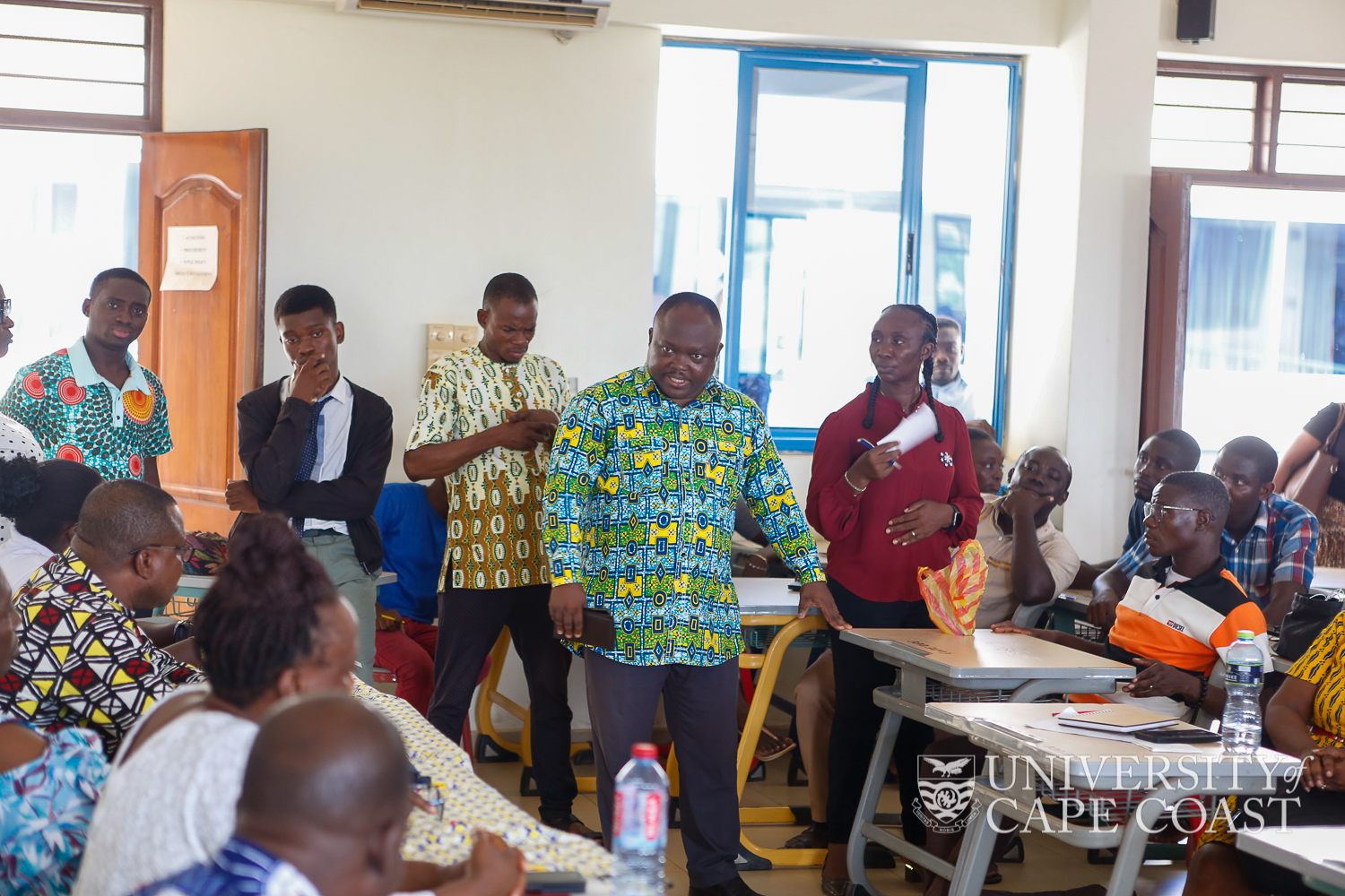 Another student asking a question during the programme