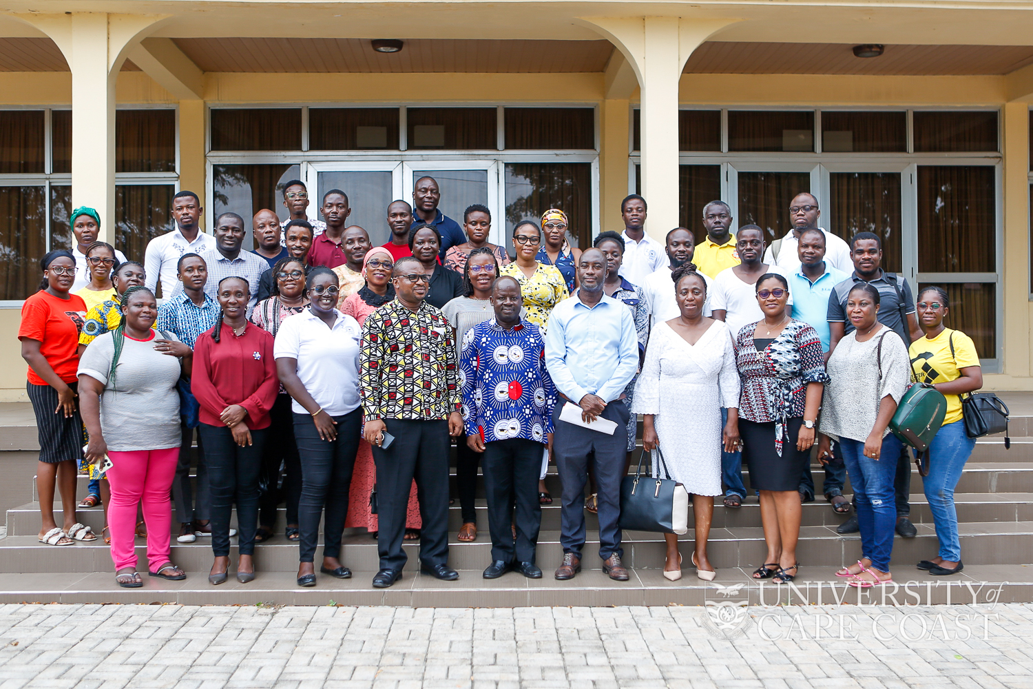 The SGS Team with students at Tema Study Centre