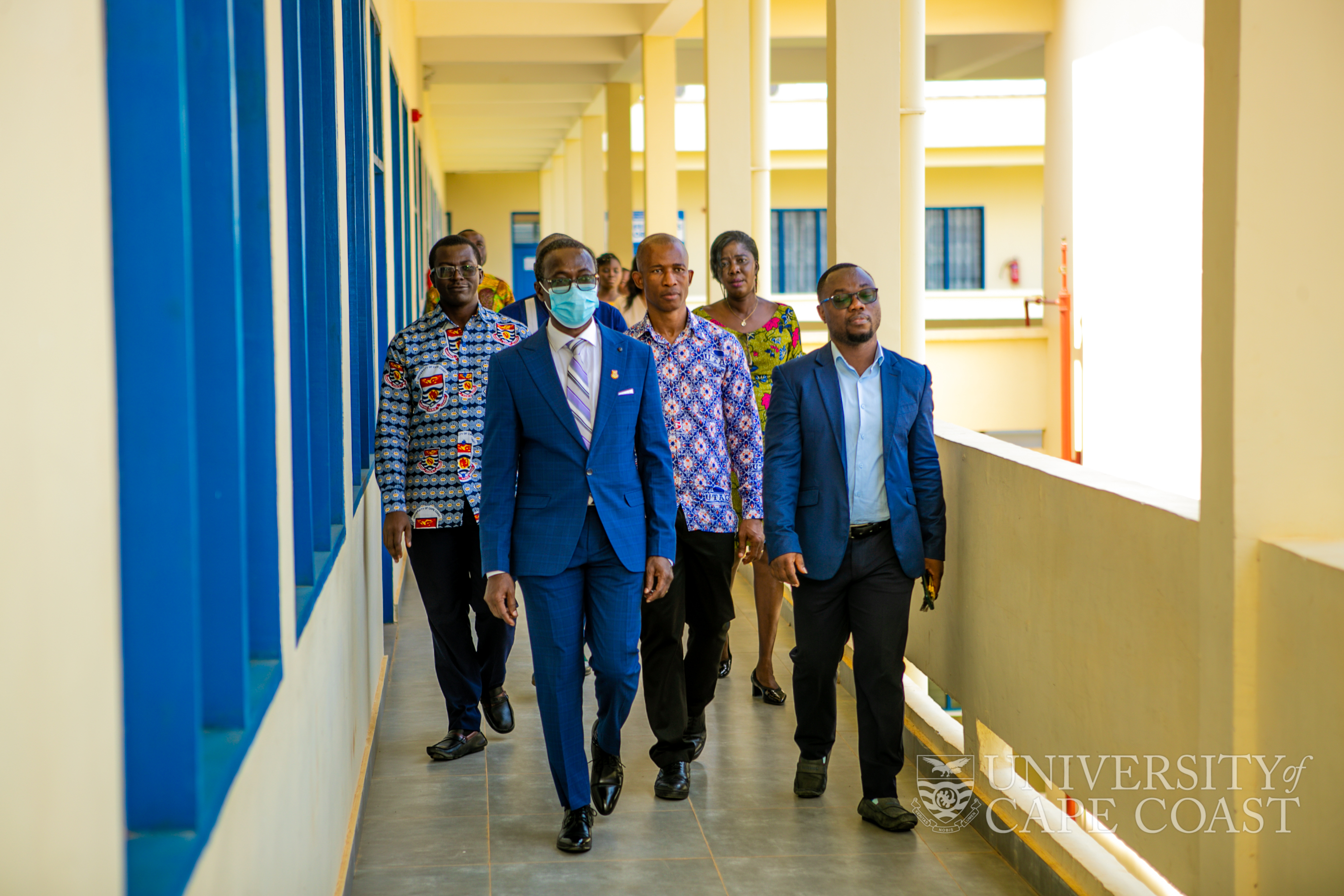 The Vice Chancellor-UCC, Prof Nyarko Boampong leading a delegation to commission the lab The Vice Chancellor-UCC, Prof Nyarko Boampong leading a delegation to commission the lab