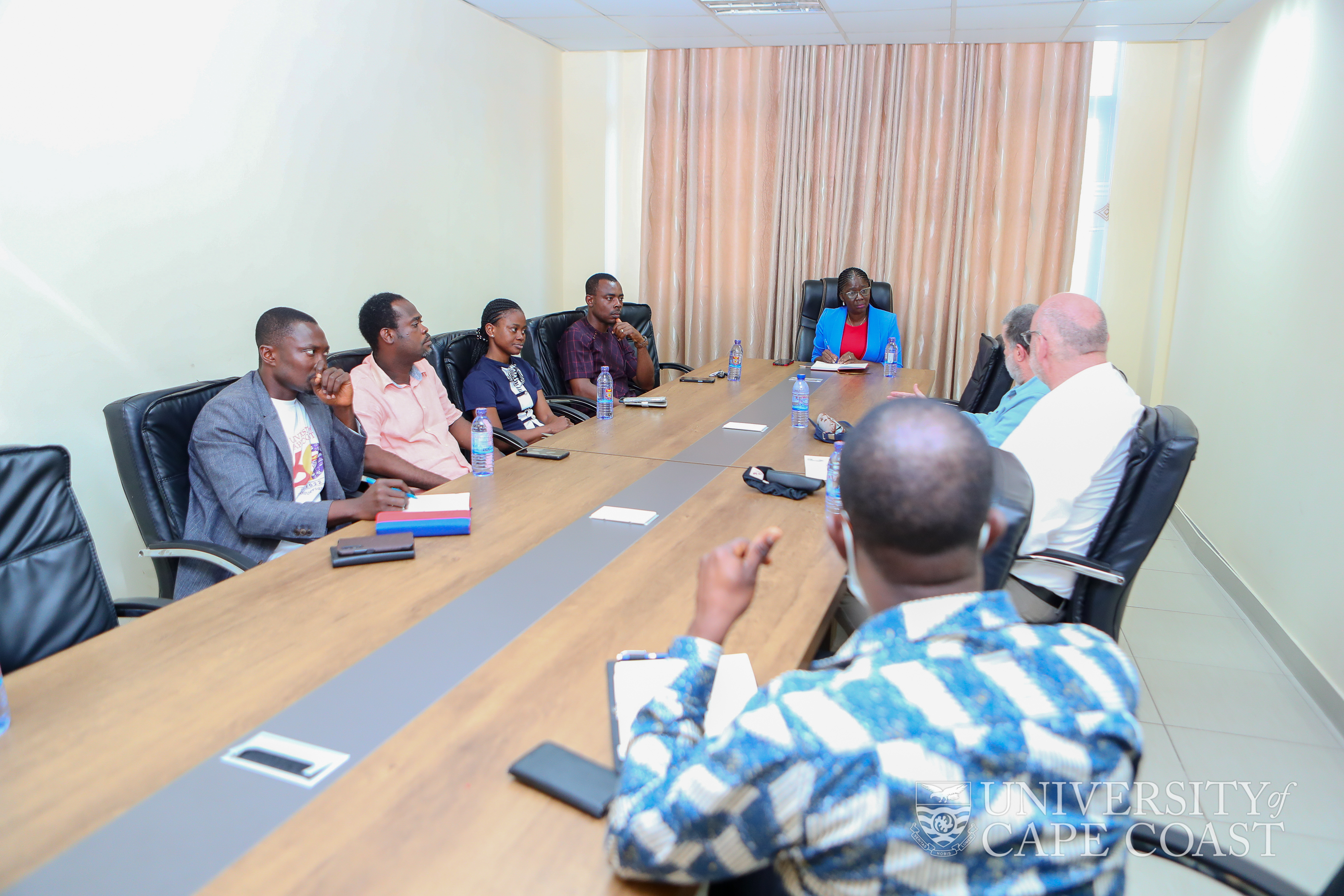 Prof Boohene chairing the meeting with the KTP delegation Prof Boohene chairing the meeting with the KTP delegation