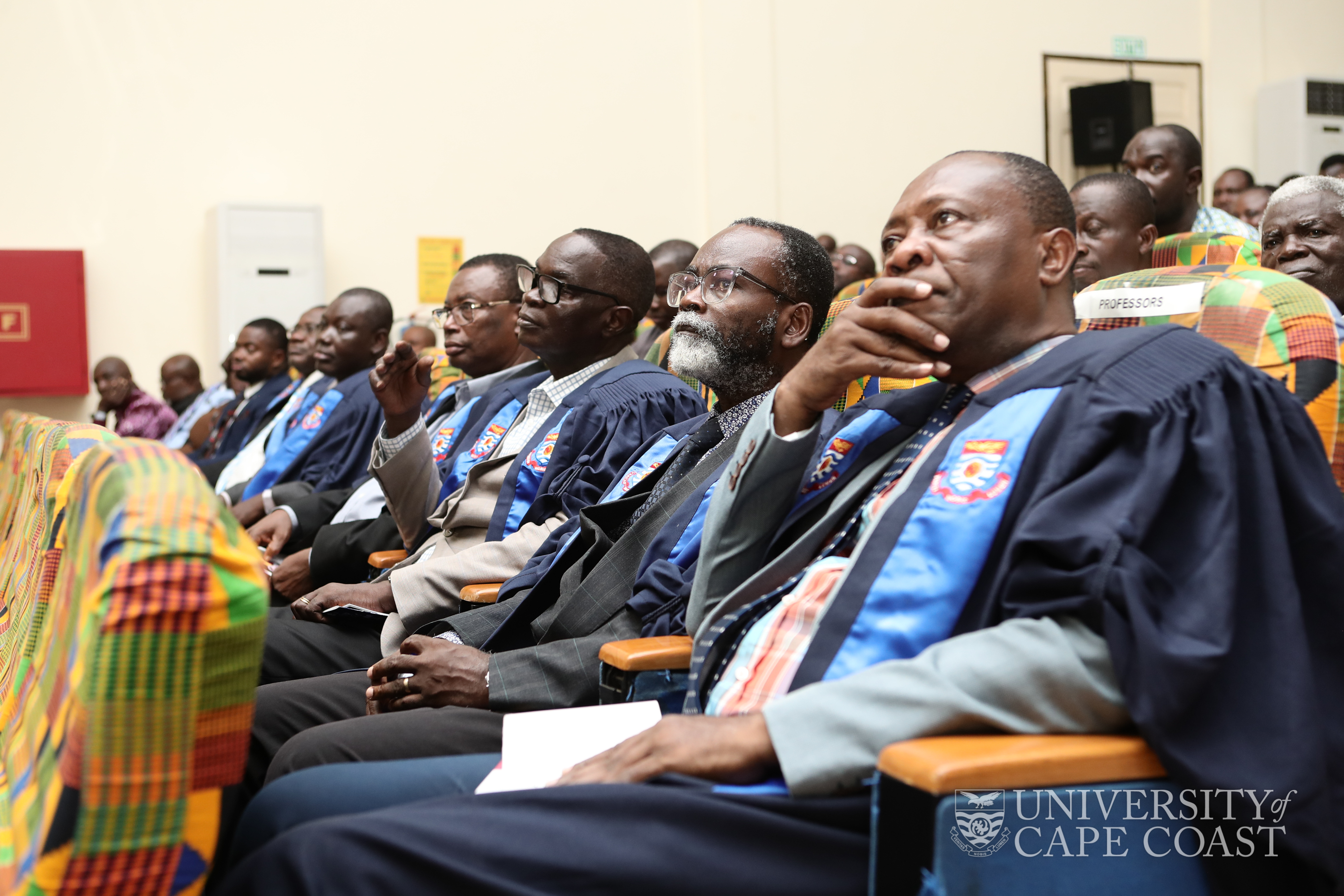 A section of members of the College of Professors at the lecture