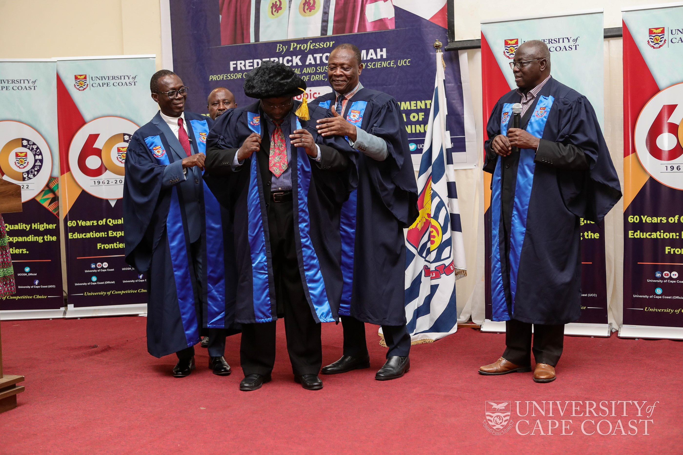 Prof. Armah being admitted into the College of Professors Prof. Armah being admitted into the College of Professors