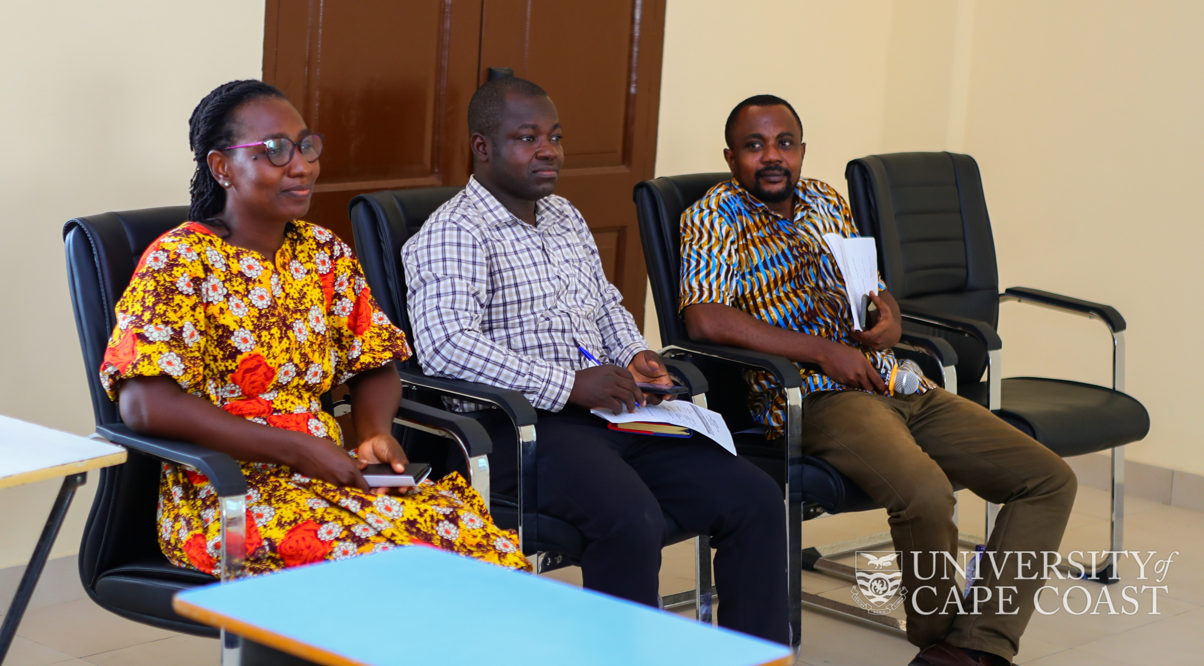   Some of the lecturers listening to the presentation