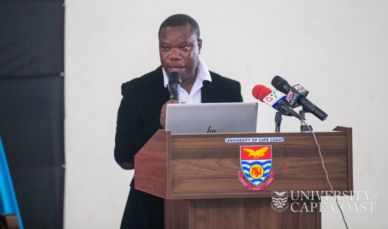 Keynoter for the event, Mr. Kwesi Brown, Head of the Community Water and Sanitation Agency Keynoter for the event, Mr. Kwesi Brown