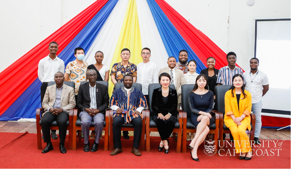 The resource persons in a group photo with some staff of the CIUCC and the College of Humanities and Legal Studies