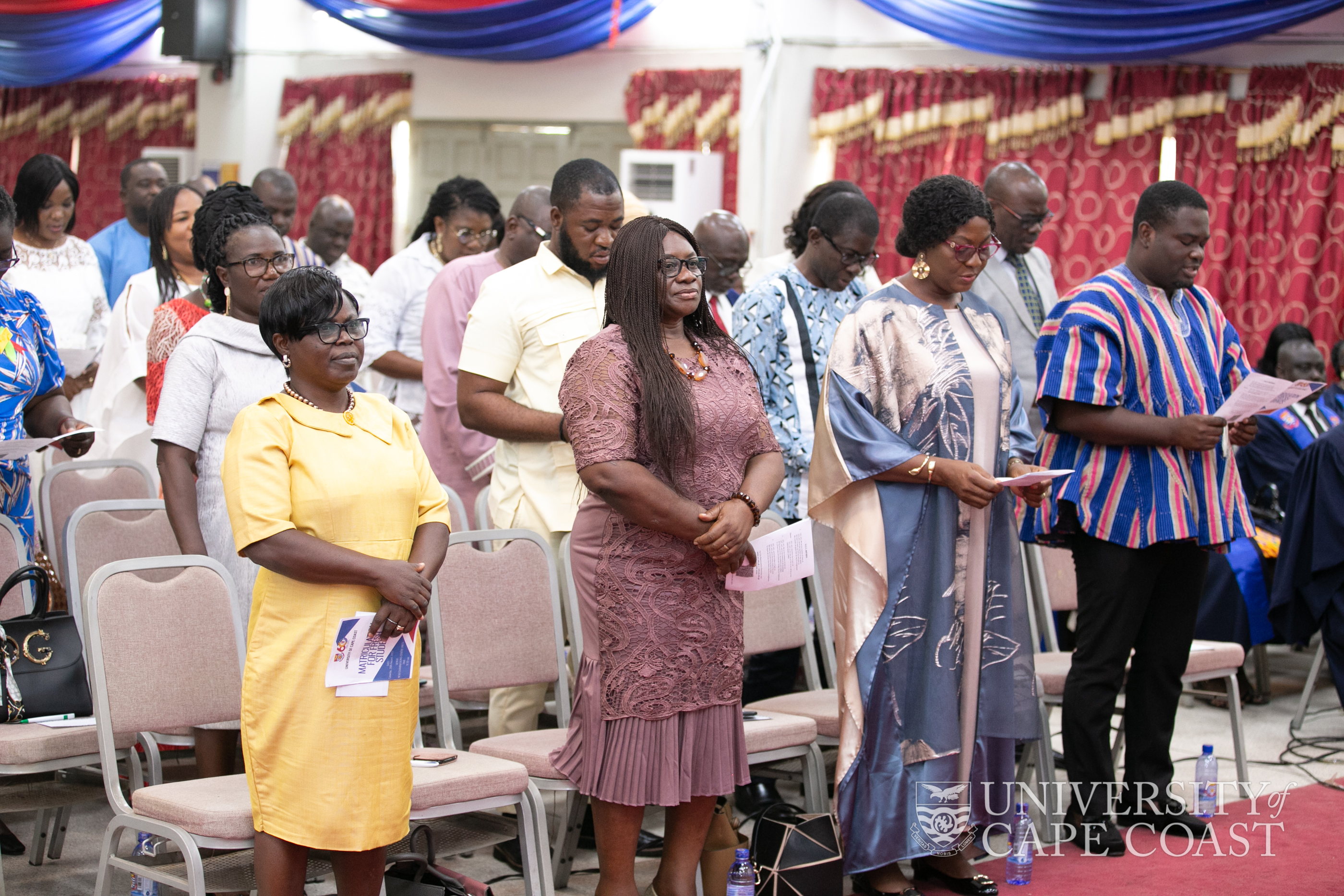 section of fresh PhD students at the ceremony