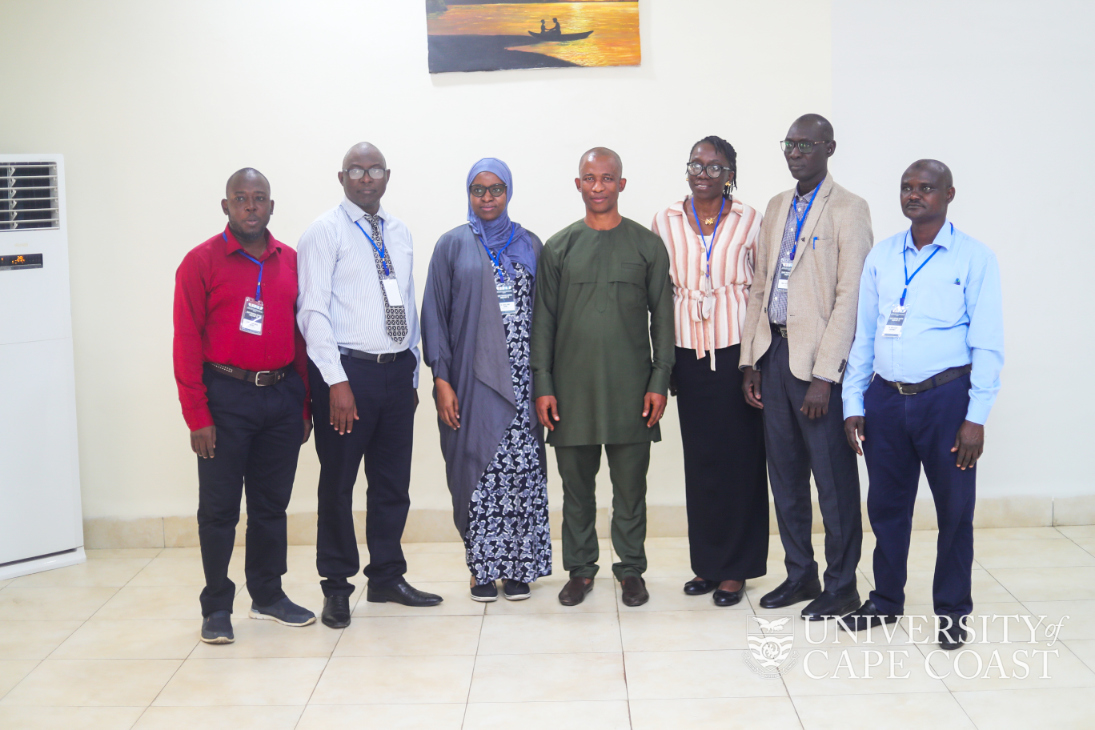 Provost of CoHAS-UCC, Prof. Martins Ekor, in a group shot with some facilitators and participants