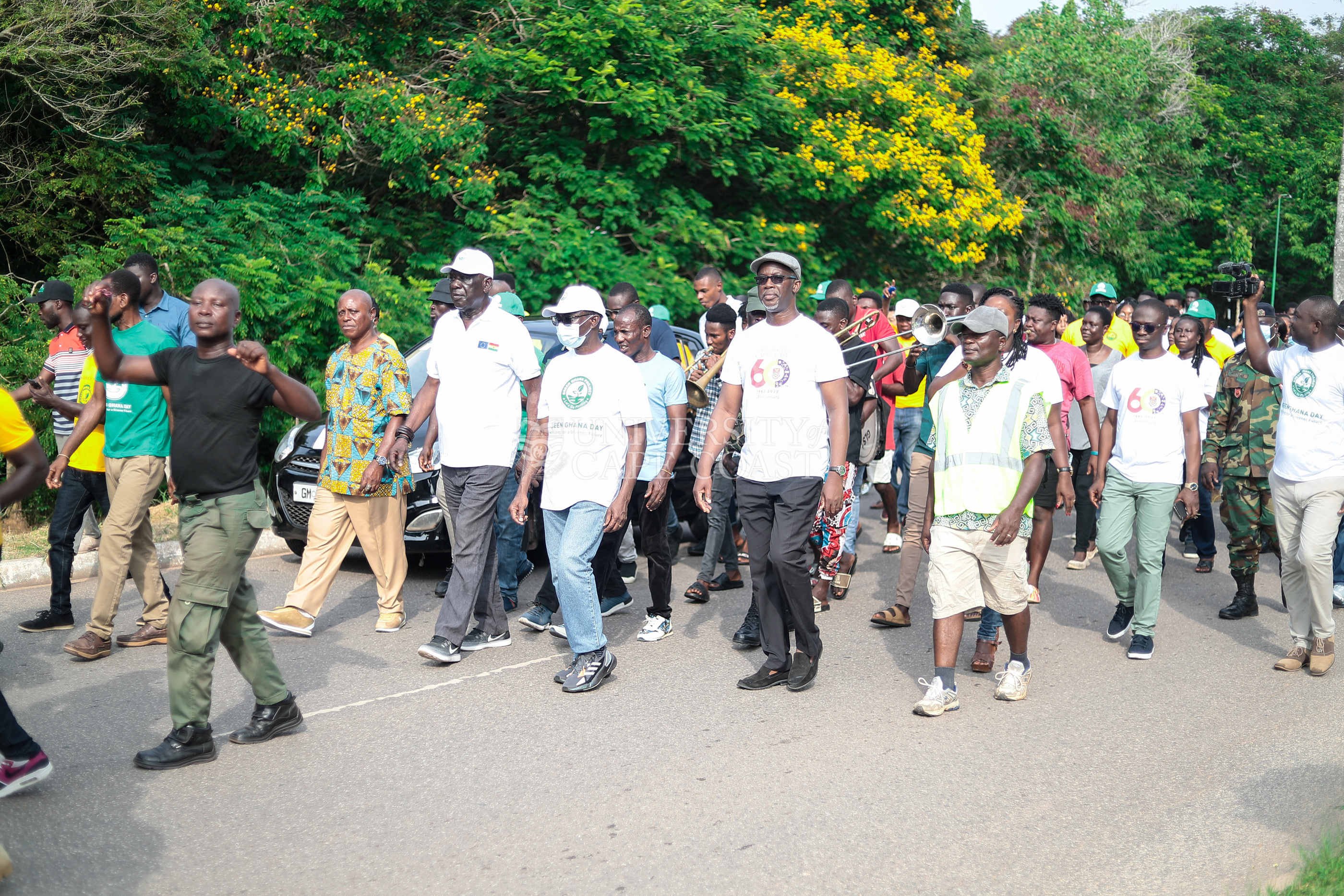 VC-UCC, Prof. Boampong leading the Green UCC exercise. VC-UCC, Prof. Boampong leading the Green UCC exercise.