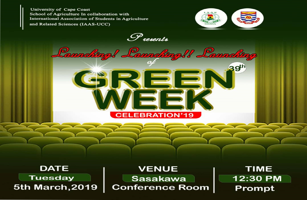 International Association of Students in Agriculture  and Related Sciences Week Celebration 2019 Launch Poster