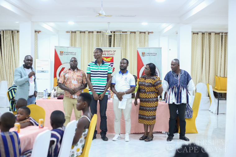 The Interim UCC Alumni Executives- Volta Region being sworn in by the National President of UCC Alumni Association, Mr. Samuel Danso Akoto (extreme left)
