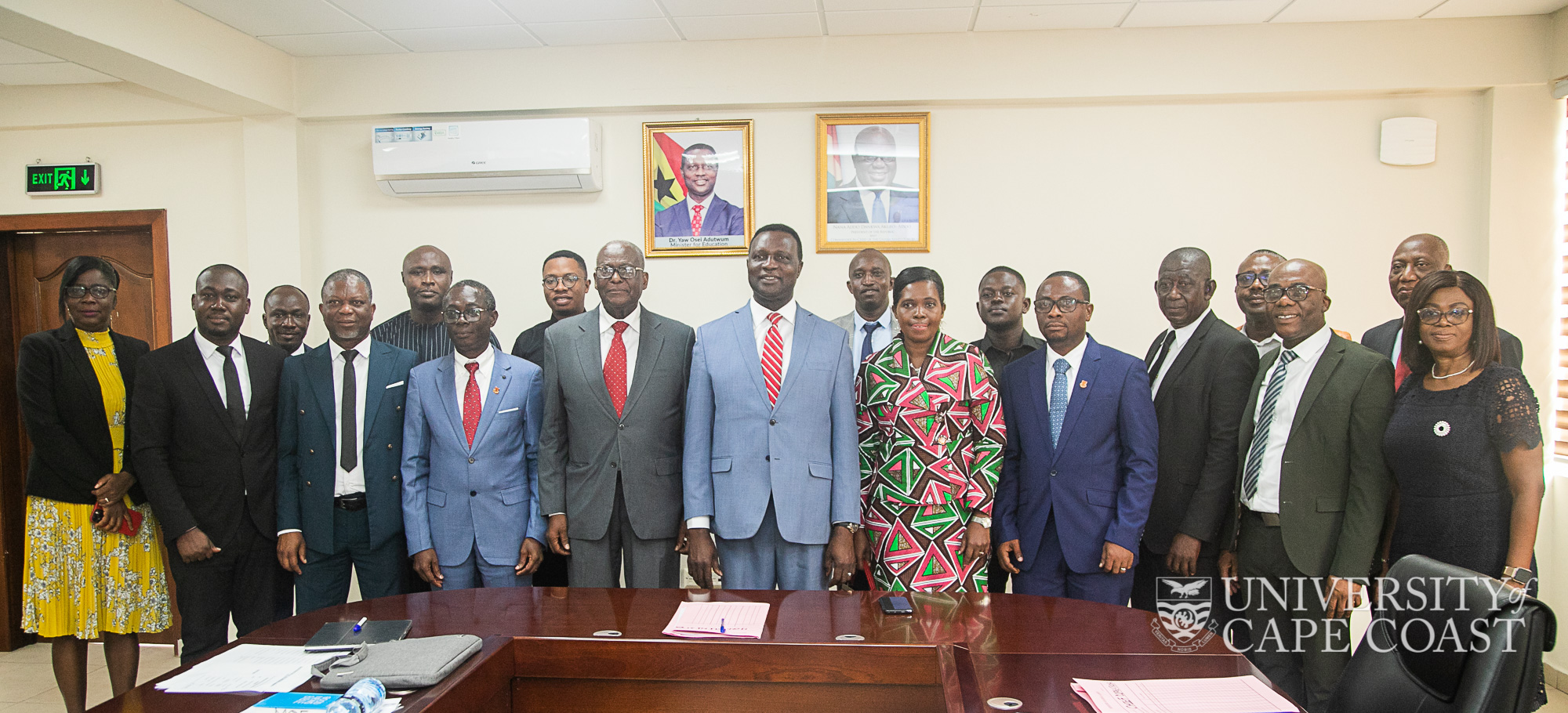 Members of UCC Governing Council with the Minister of Education