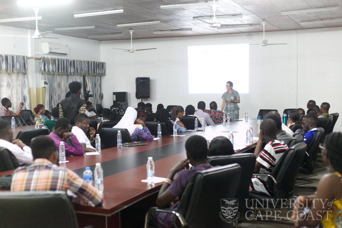 Prof. Elizabeth Capaldi taking her turn at the seminar