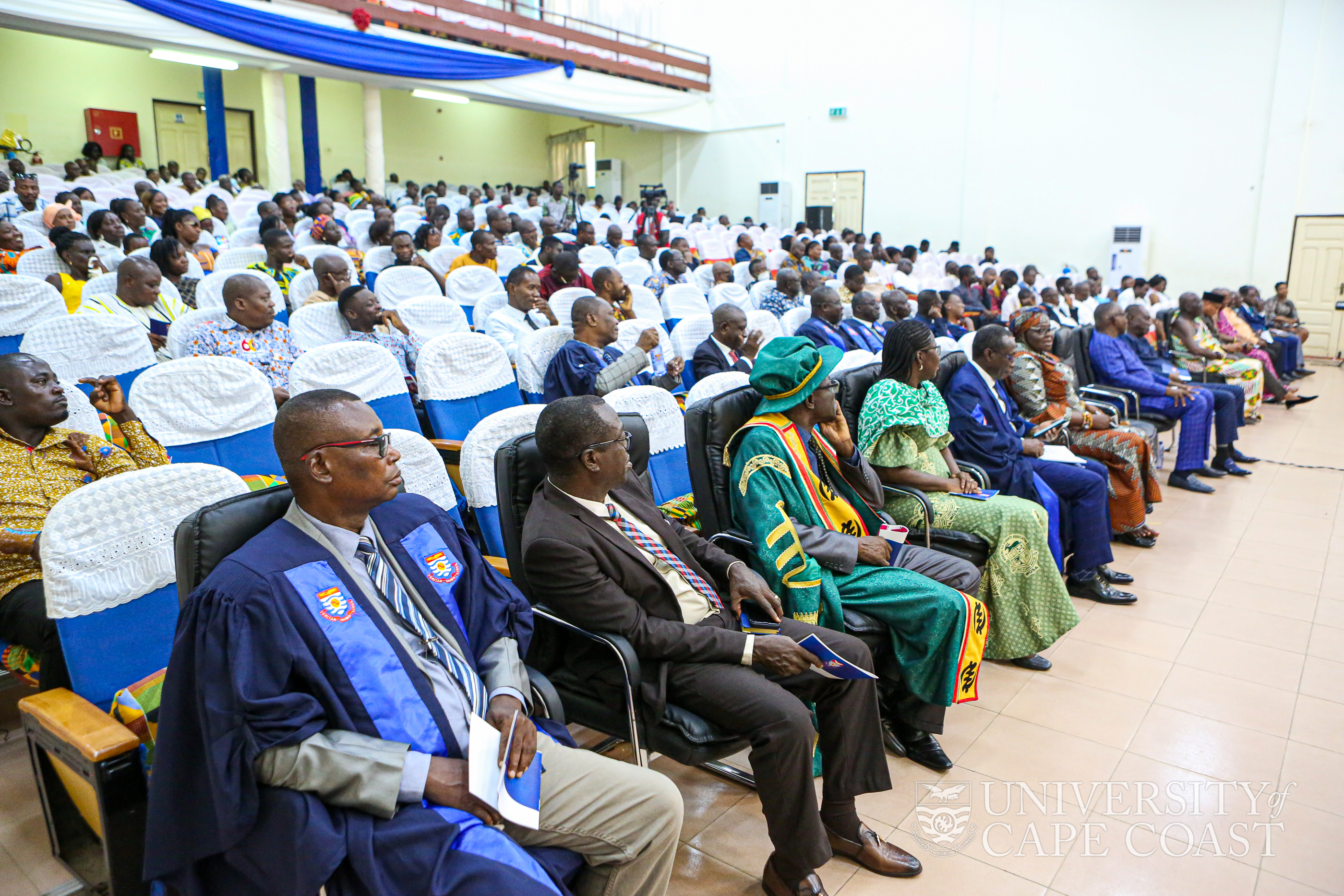 Prof. Samuel Awuah-Nyamekye exchanging pleasantries with family members after the lecture