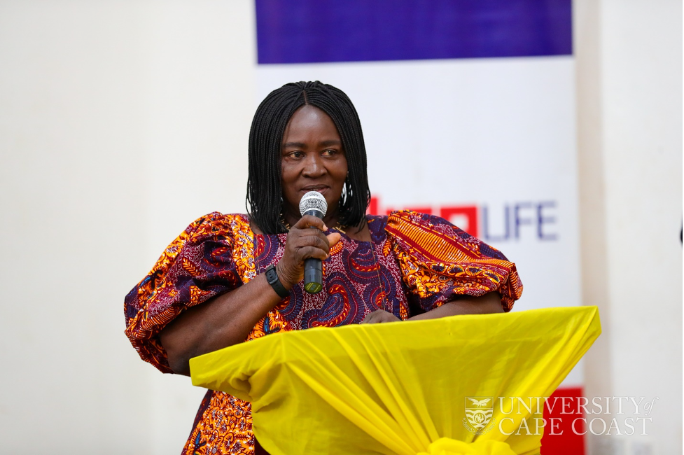 Prof. Naana Jane Opoku Agyemang speaking at the conference Prof. Naana Jane Opoku Agyemang speaking at the conference