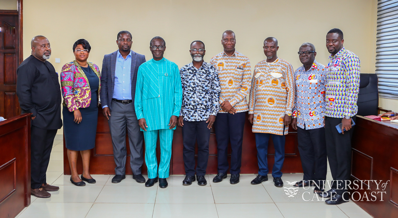 Representatives of the UCC@60 Anniversary Planning Committee with the Vice-Chancellor