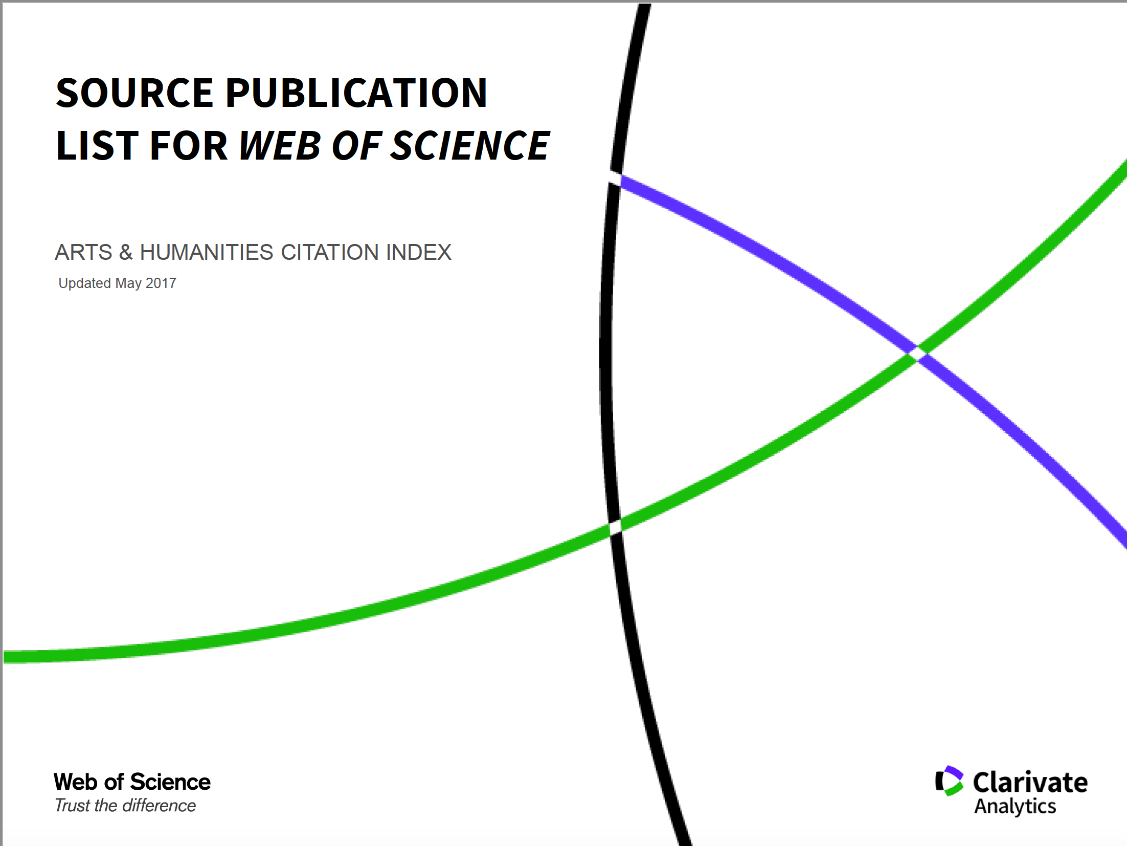 Arts & Humanities Citation Index