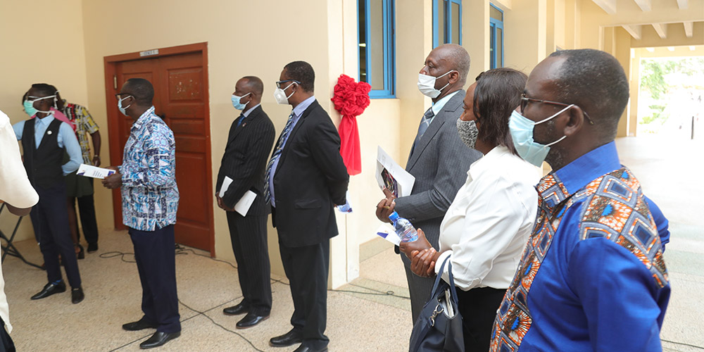 The​ Registrar, some Provosts, Deans and student leaders at the inauguration of the Student Financial Support Office