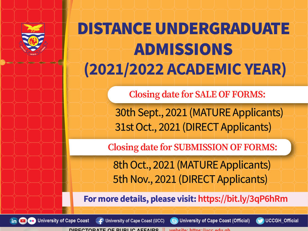 UCC Distance Undergraduate Admissions 2023/2024