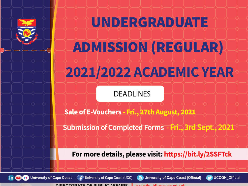 Intuition Misbruge ansøge UNDERGRADUATE ADMISSIONS (REGULAR) | University of Cape Coast