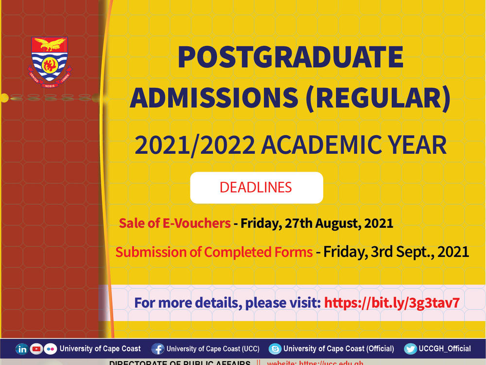 Shah pulver slutpunkt Postgraduate Admissions (Regular) | University of Cape Coast