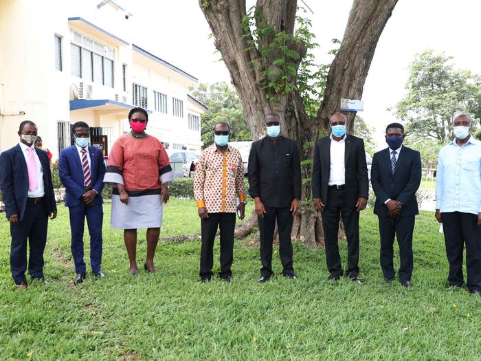 Prof. Ampiah with officials with the officials from CSIR-CST Prof. Ampiah with officials with the officials from CSIR-CST