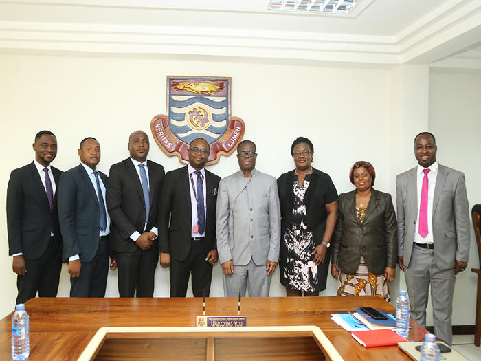 Prof. Joseph Ghartey Ampiah and Prof. Dora Edu-Buandoh with the officials from Consolidated Bank, Ghana Prof. Joseph Ghartey Ampiah and Prof. Dora Edu-Buandoh with the officials from Consolidated Bank, Ghana