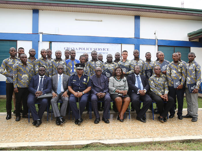 The Vice-Chancellor with dignitaries and participants of the Crime Scene Management Course The Vice-Chancellor with dignitaries and participants of the Crime Scene Management Course