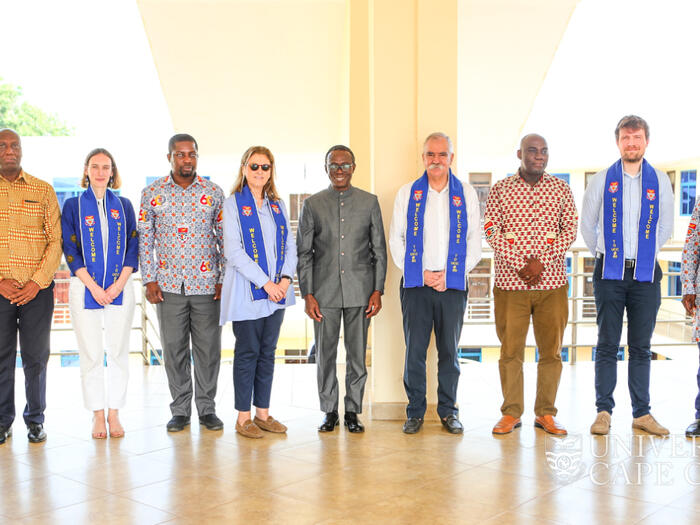 Vice-Chancellor with the visitors from the University of Strasbourg 