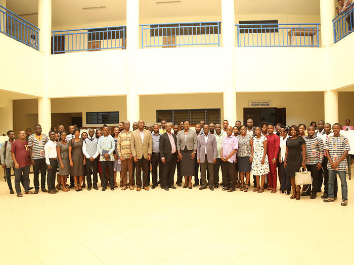 The award winners with the dignitaries