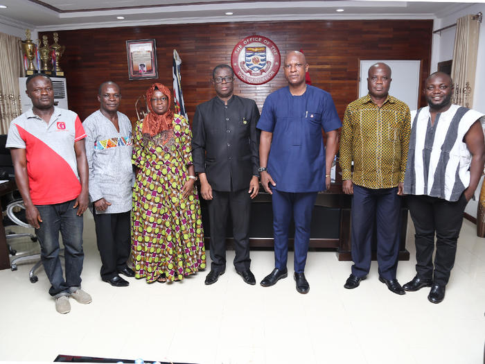 The Graphic MD, Mr. Atto Afful and his team with the Vice-Chancellor The Graphic MD, Mr. Atto Afful and his team with the Vice-Chancellor