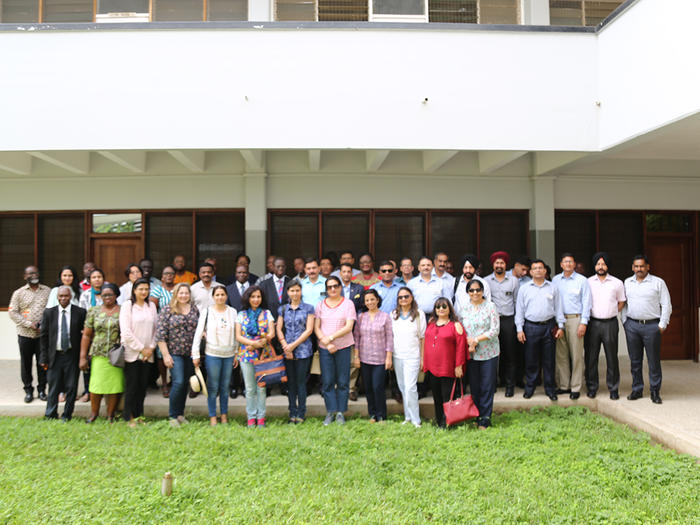 The delegation with the University Management The delegation with the University Management