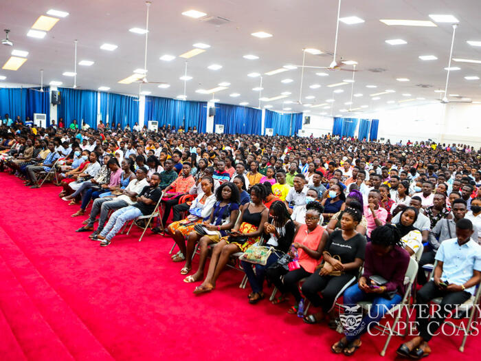 Fresh Students of College of Humanities and legal studies receiving orientation Fresh students of College of Humanities and legal studies receiving orientation