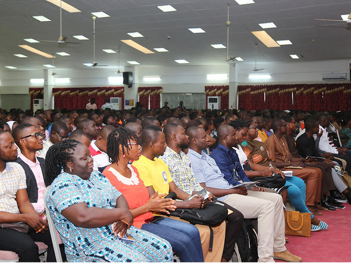 A section of the fresh students at the orientation A section of the fresh students at the orientation