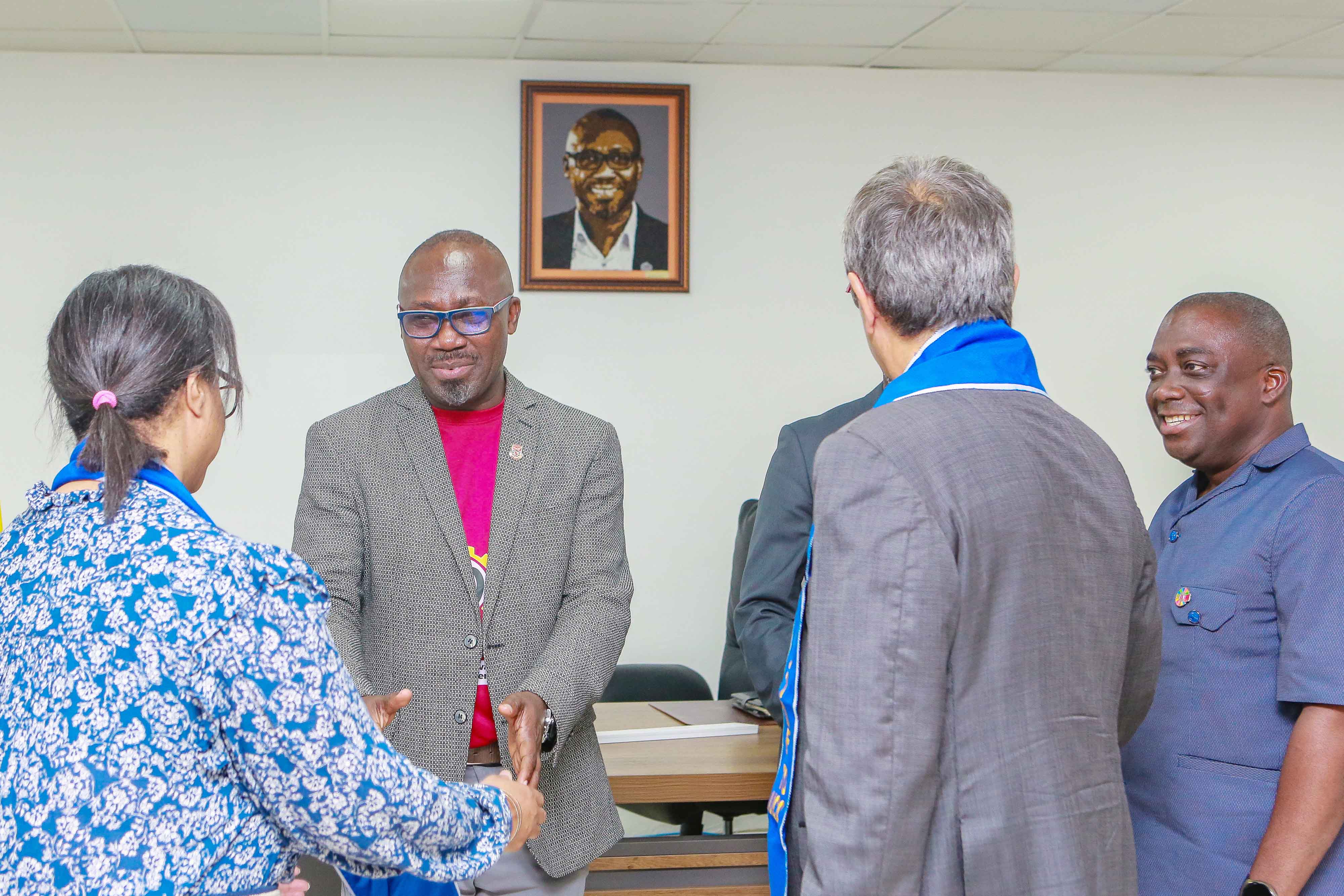 UNESCO officials in a hearty chat with UCC officials