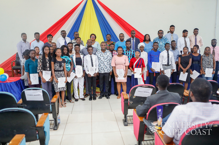 Some awardees with members of faculty of the School