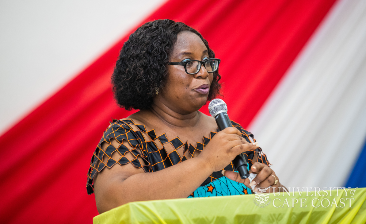 Director of CEGRAD-UCC, Dr. Georgina Yaa Oduro, delivering her welcome address